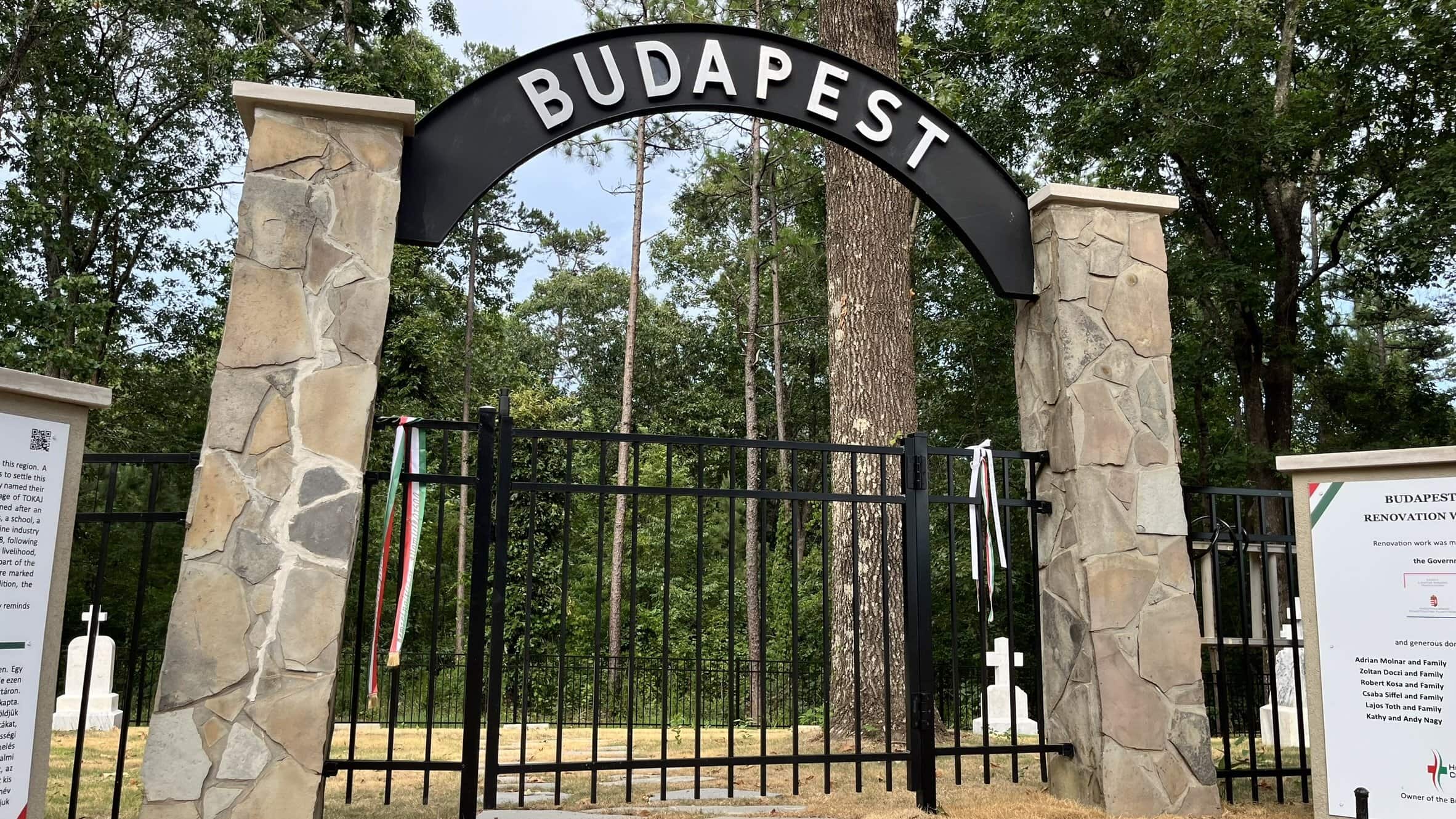  The entry gate to Budapest, Georgia's renovated historic cemetery/ Photos by Hanna Raskin
